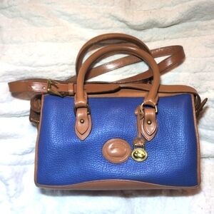"Dooney & Bourke" French Blue Leather, Vintage "Dr. Satchel"